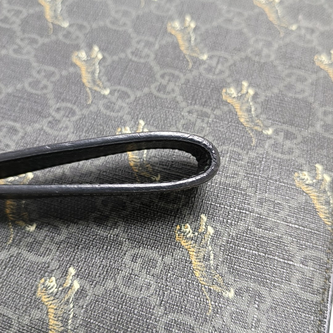 GG Supreme Monogram Coated Canvas Black