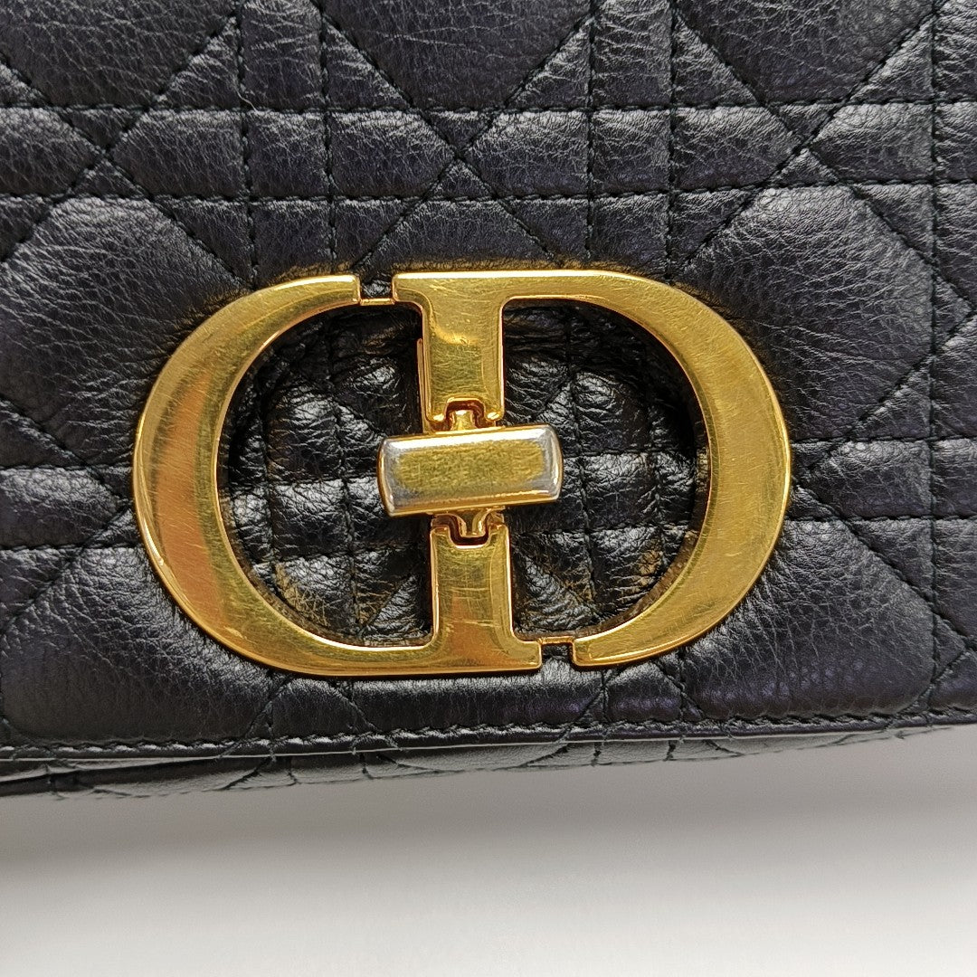 Dior Caro Small Cannage Calfskin Black