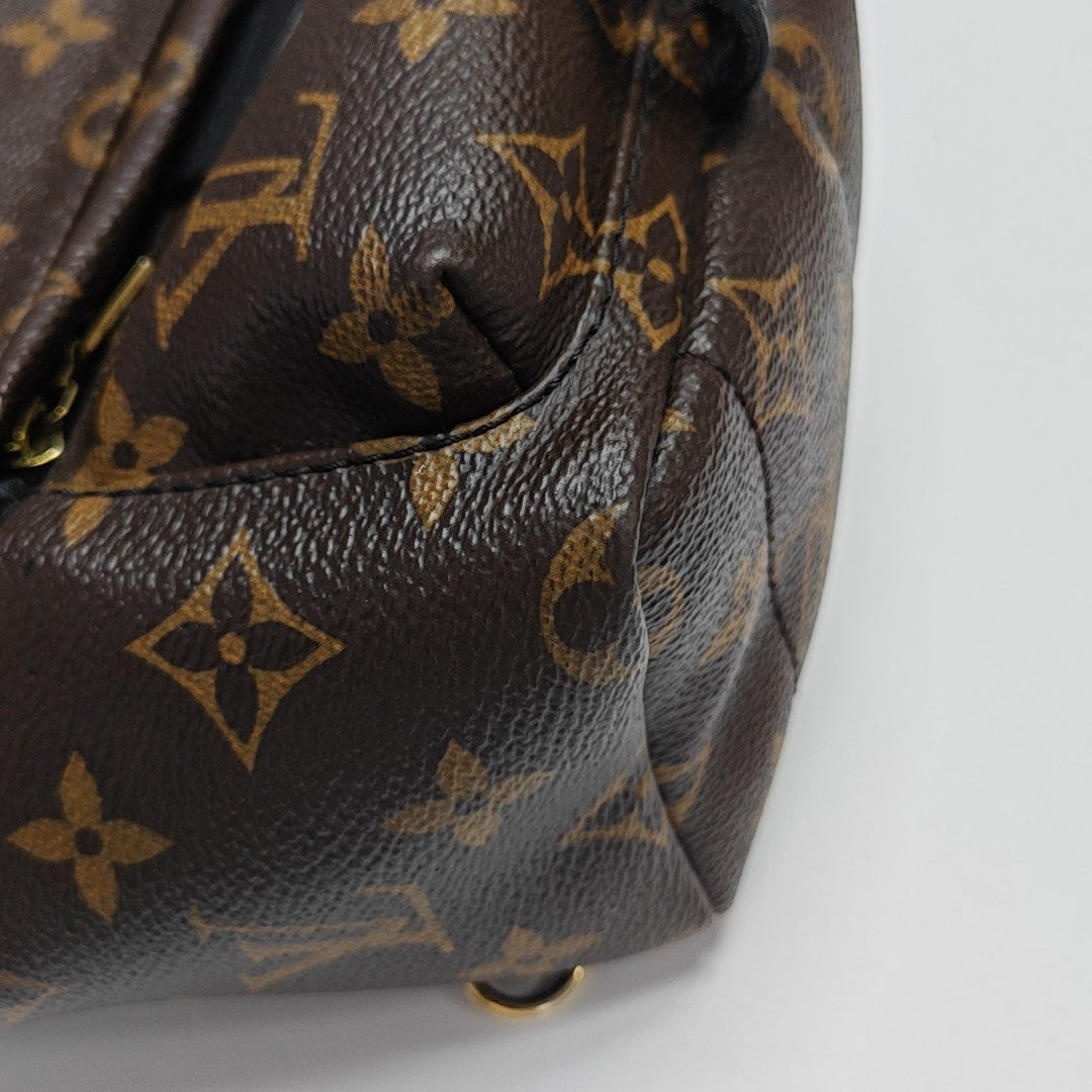 PALM SPRINGS Mini Monogram Coated Canvas Brown