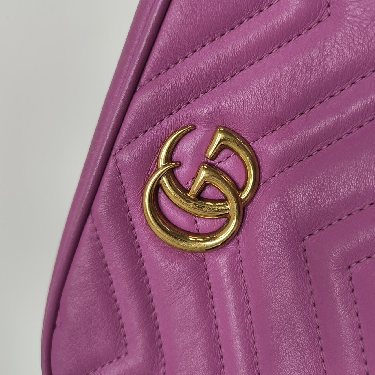 GG Marmont Mini Quilted Calfskin Purple