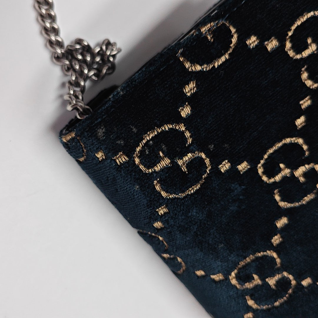 Dionysus Super Mini Monogram Velvet Blue