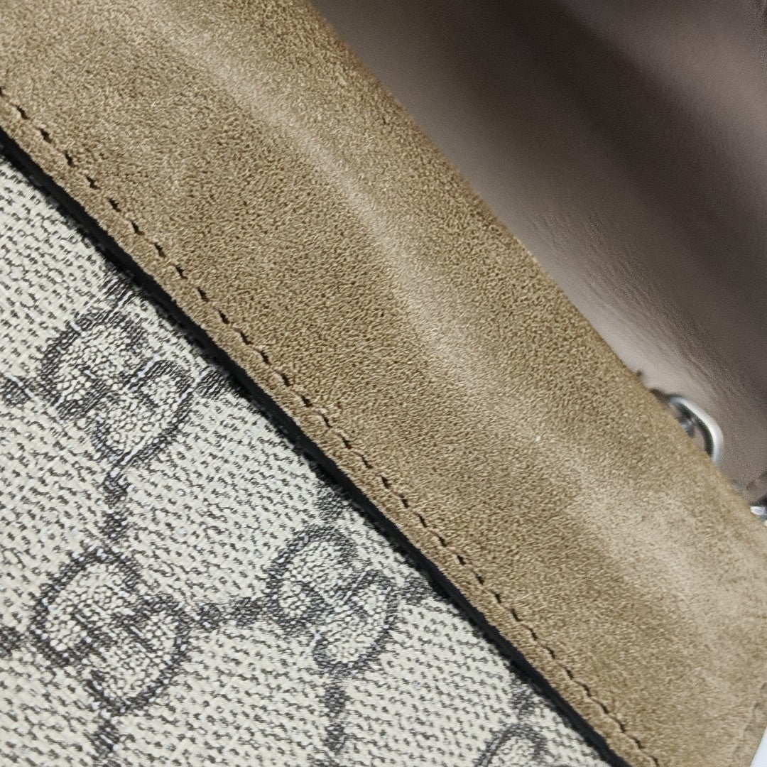 Dionysus Super Mini Monogram Coated Canvas Beige