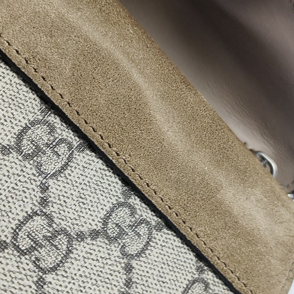 Dionysus Super Mini Monogram Coated Canvas Beige