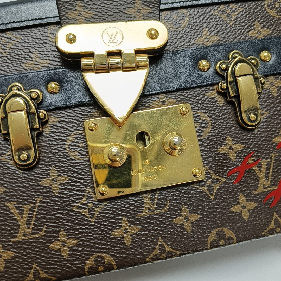 PETITE MALLE Monogram Coated Canvas Brown