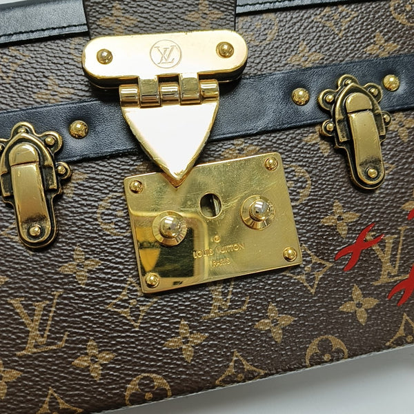 PETITE MALLE Monogram Coated Canvas Brown