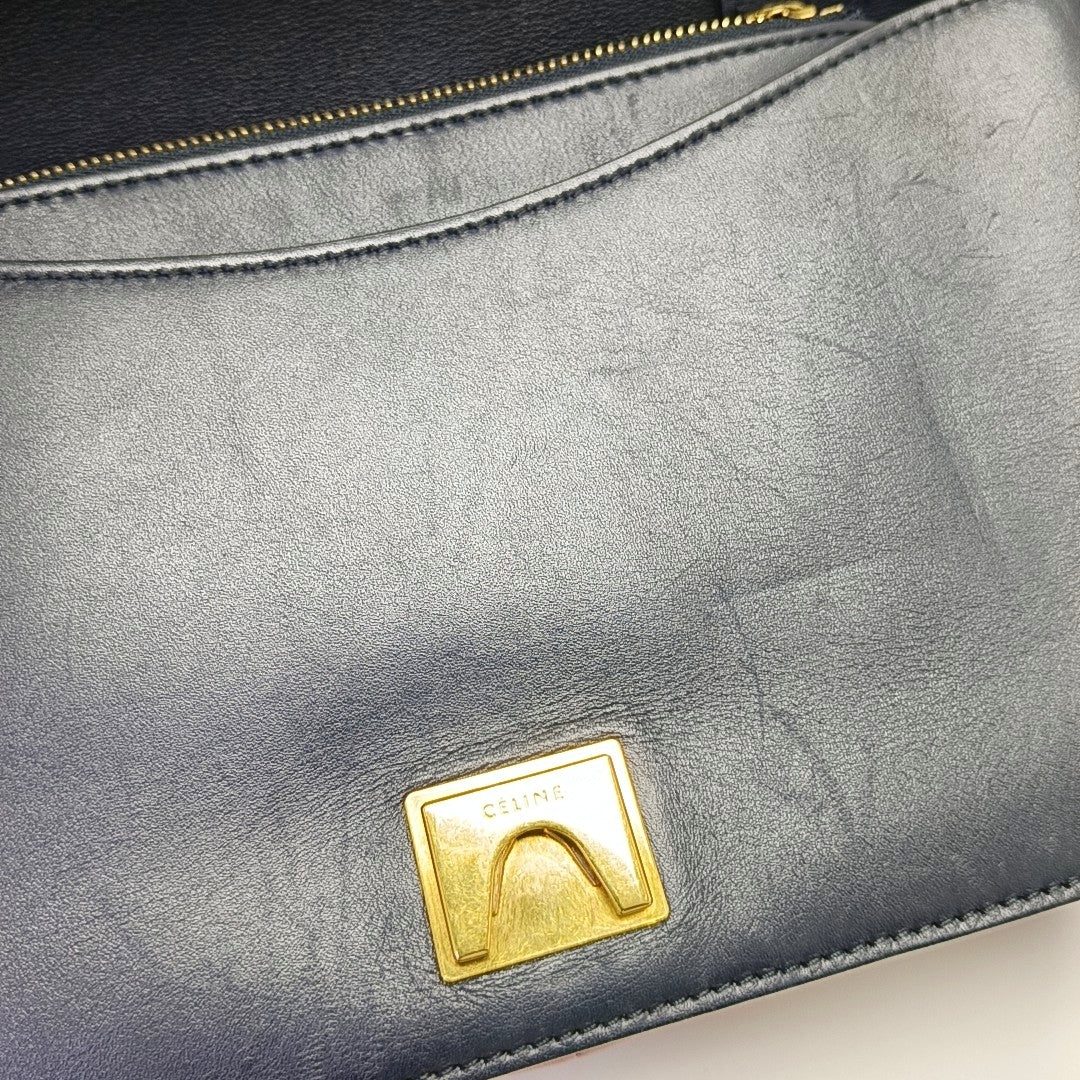 Authenticated pre-owned  FRAME Medium Calfskin Blue - Shoulder Bag at Looply