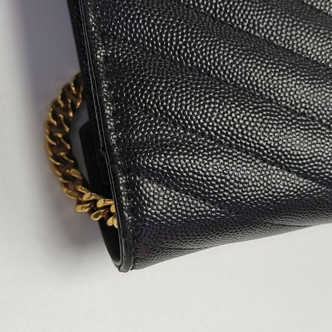 MONOGRAM Medium Chevron Calfskin Black