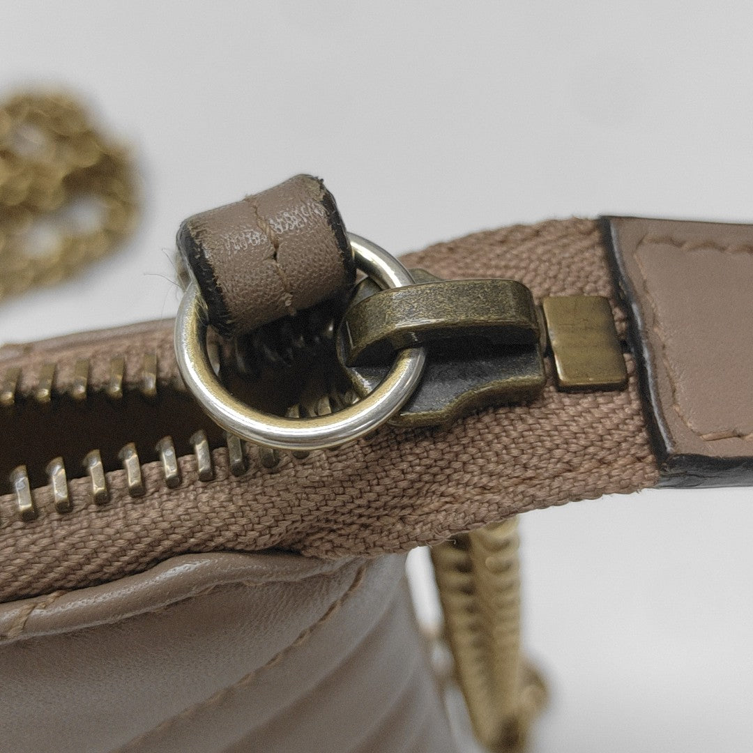 GG Marmont Mini Quilted Calfskin Beige