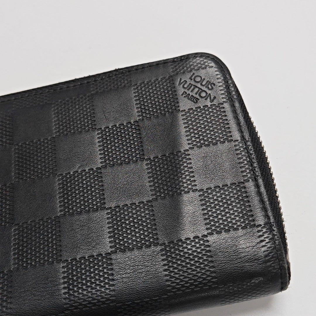 ZIPPY Damier Graphite Calfskin Black Wallet