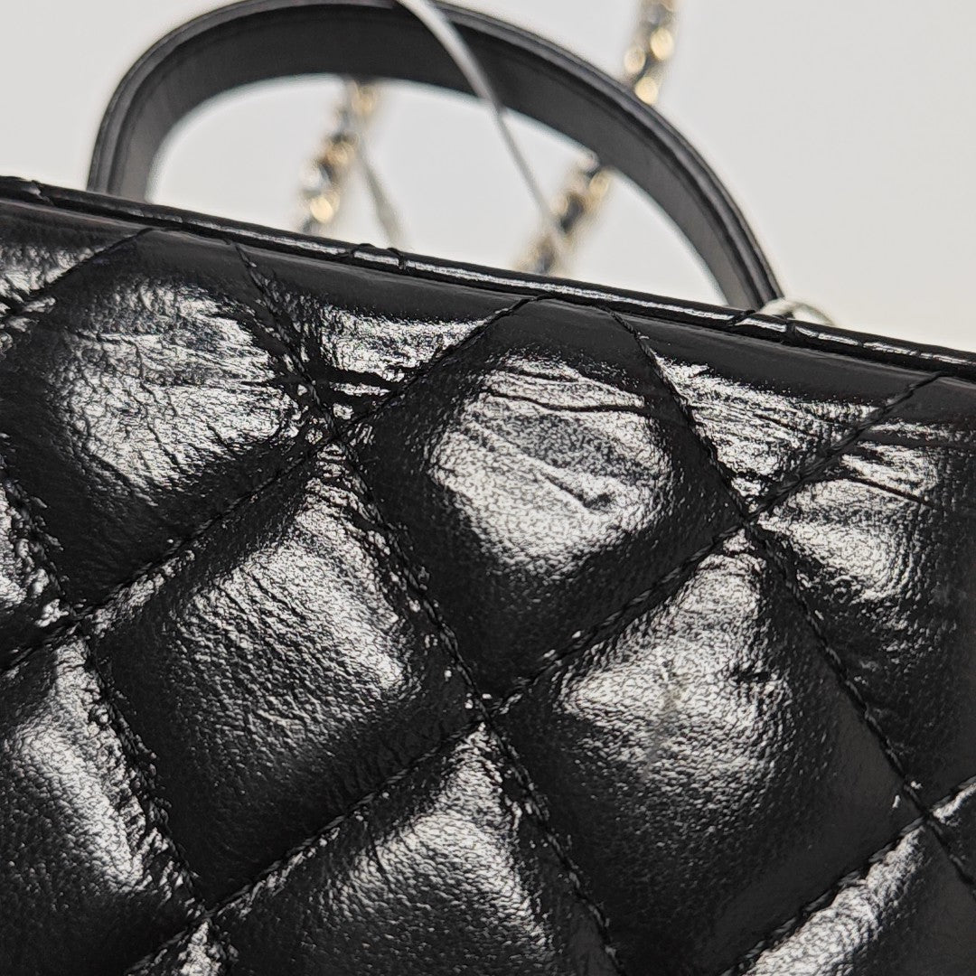 VANITY CASE Small Quilted Lambskin Black