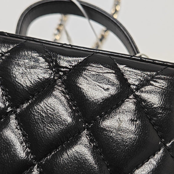 VANITY CASE Small Quilted Lambskin Black