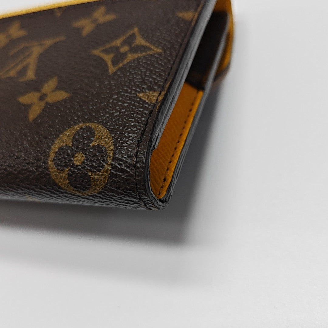 MARIE LOU Monogram Coated Canvas Brown Wallet