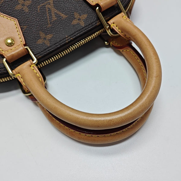 ALMA BB Monogram Coated Canvas Brown
