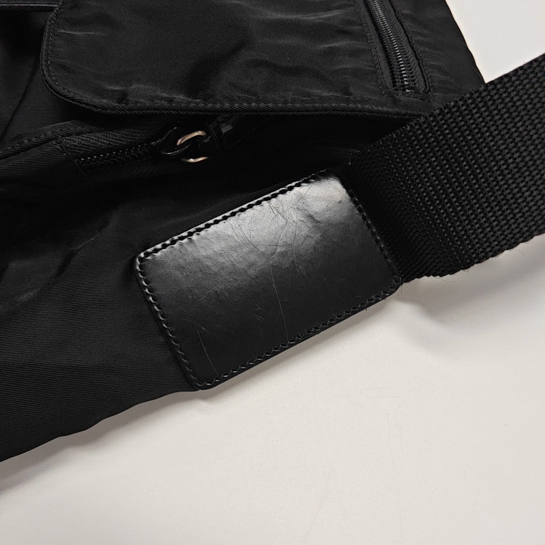 Nylon Shoulder Bag Black