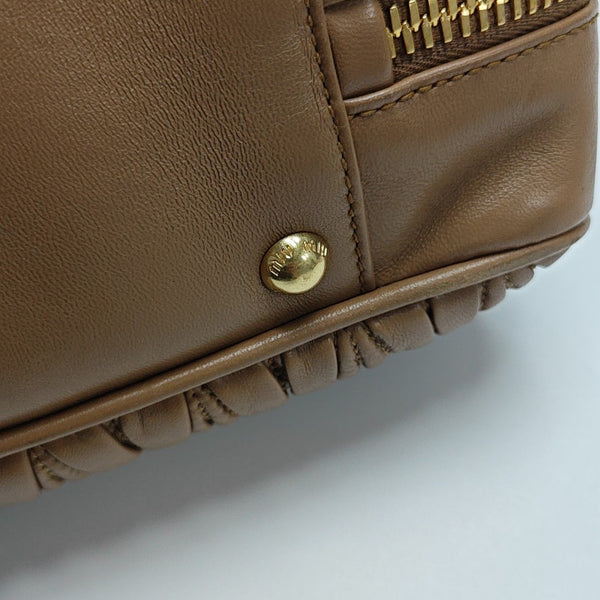 Arcadie Matelassé Large Quilted Lambskin Brown