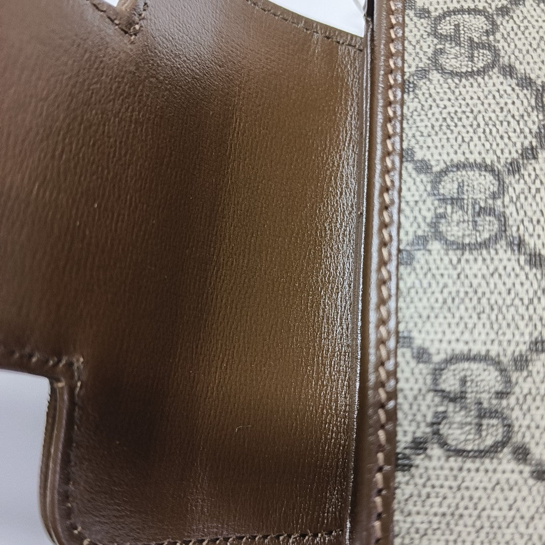 Horsebit 1955 Mini Monogram Coated Canvas Beige
