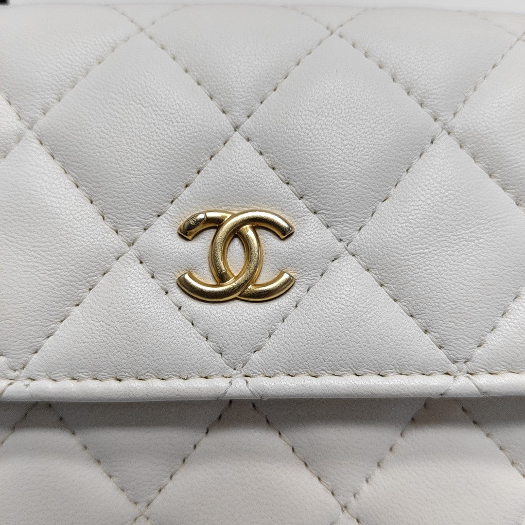 WOC Quilted Lambskin White