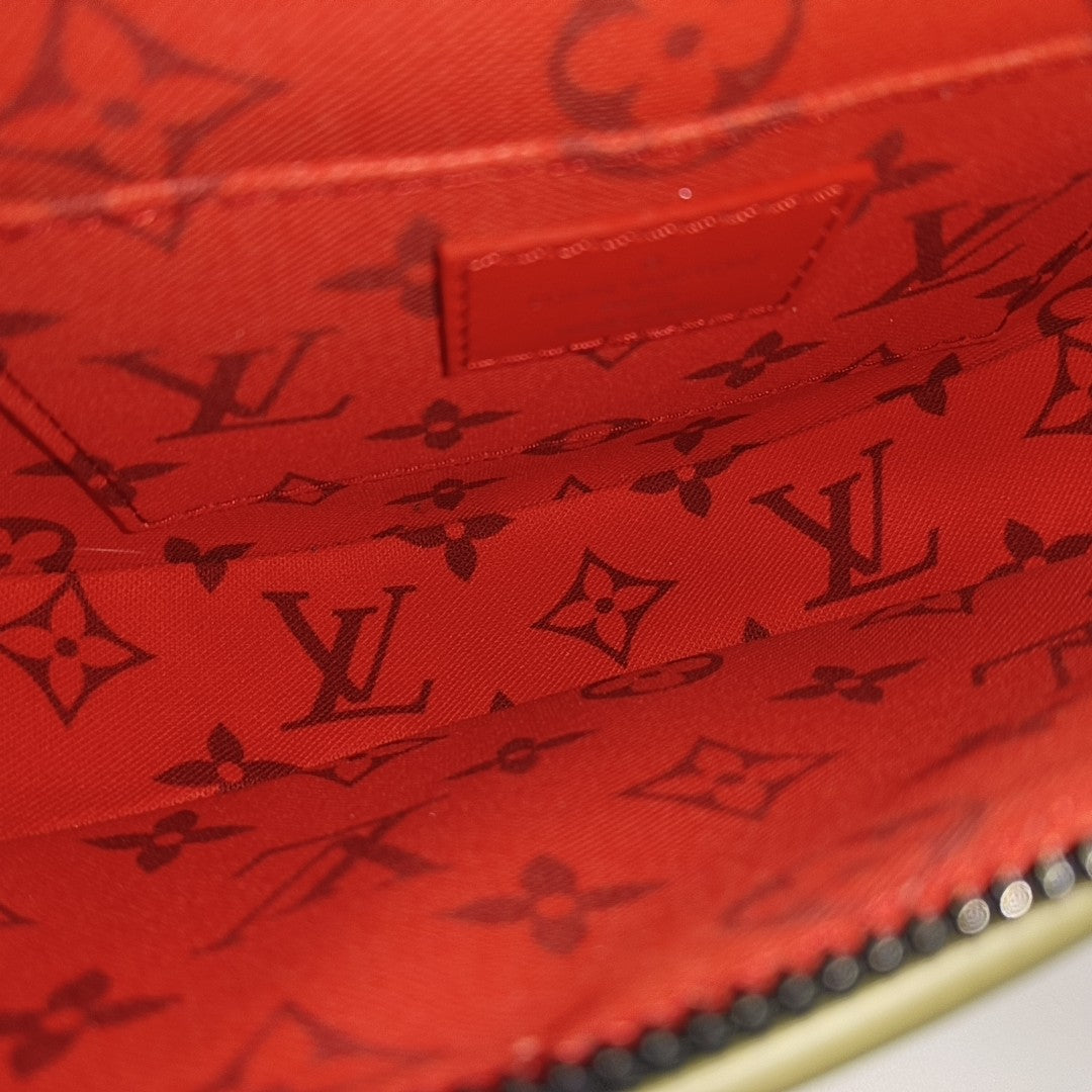 Monogram Coated Canvas Shoulder Bag Green