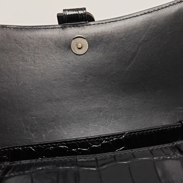 Hourglass Small Calfskin Black