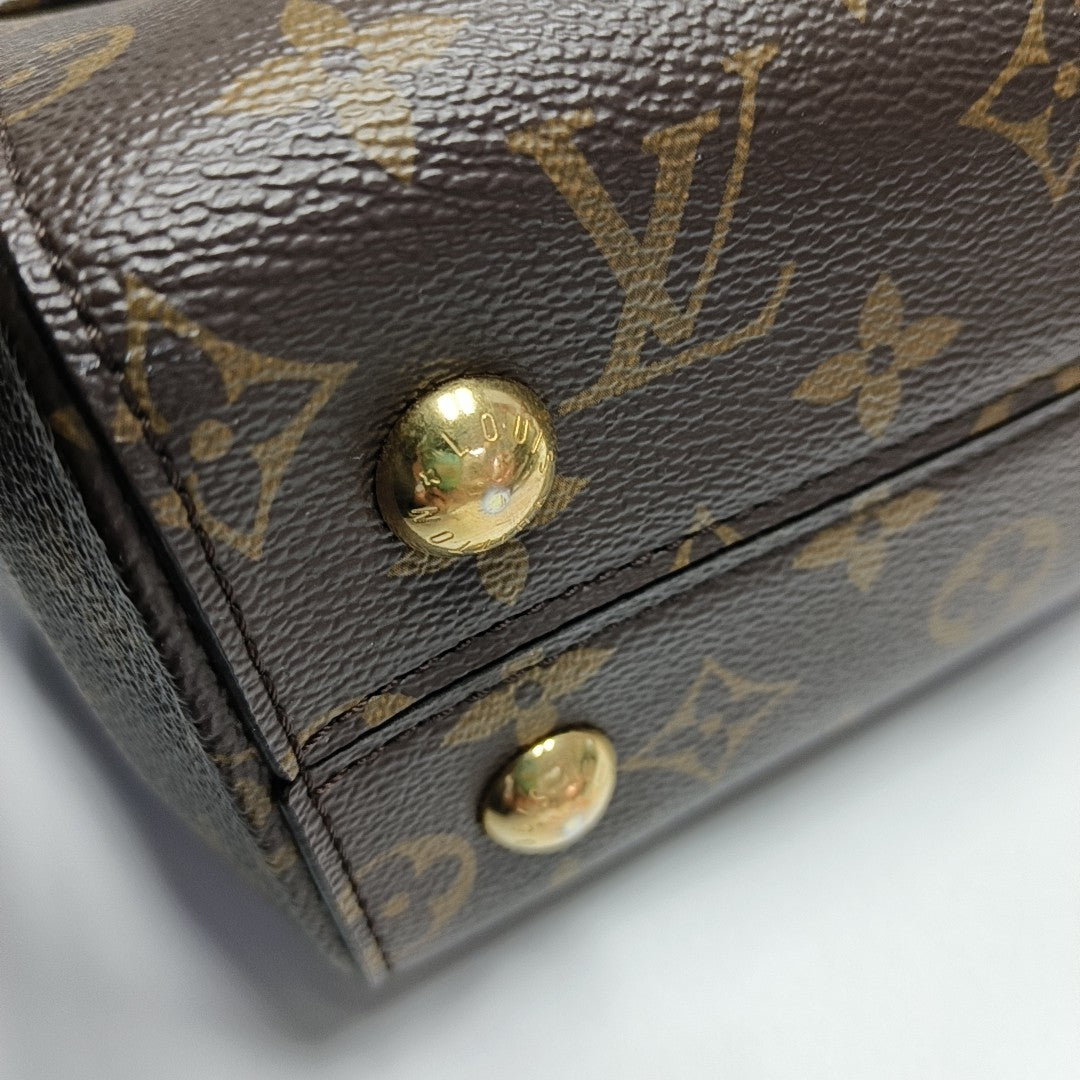 CLUNY PM Monogram Coated Canvas Brown