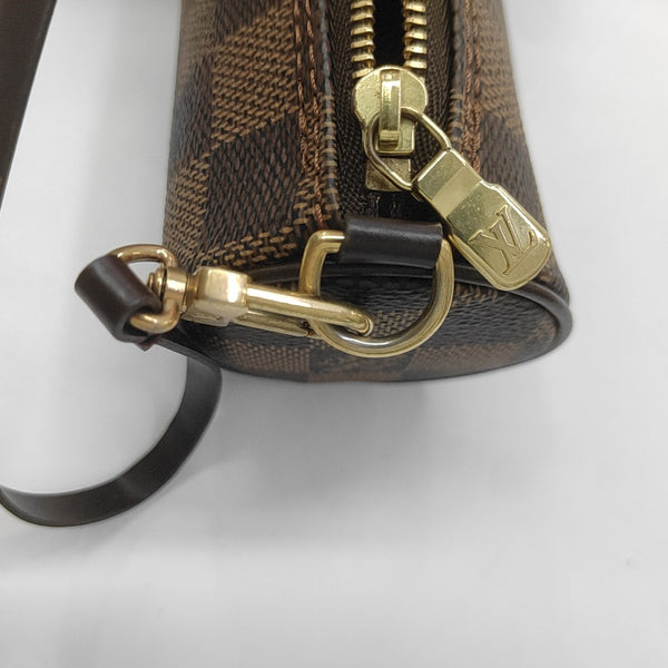 PAPILLON Mini Damier Ebene Coated Canvas Brown