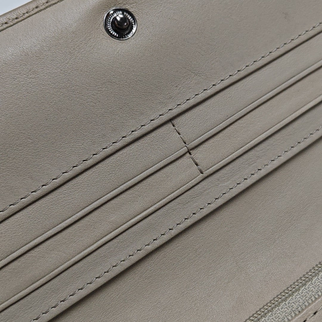 Coated Canvas Wallet Gray