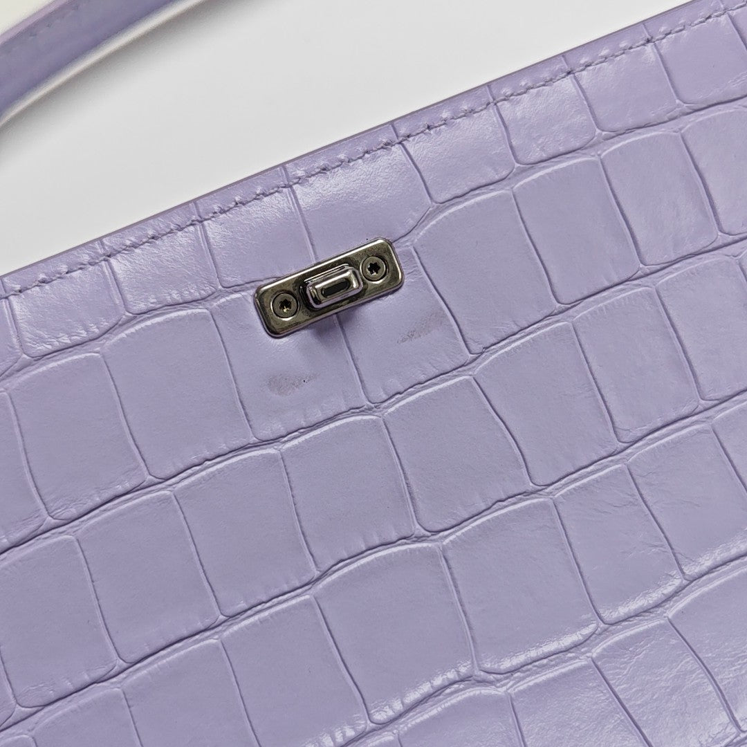 Calfskin Shoulder Bag Purple