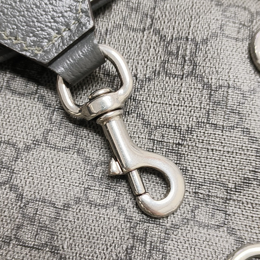 Neo Vintage Mini Monogram Coated Canvas Gray