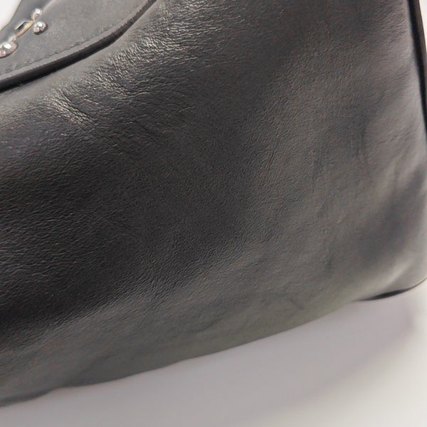 Calfskin Top Handle Bag Black