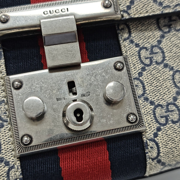 Padlock Mini Monogram Coated Canvas Beige