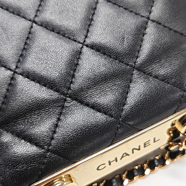 Authenticated pre-owned  TRENDY CC Quilted Lambskin Black - Shoulder Bag at Looply