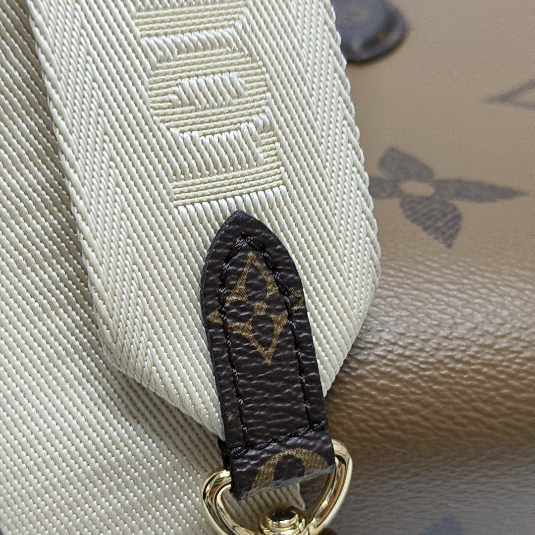 ONTHEGO PM Monogram Coated Canvas Brown