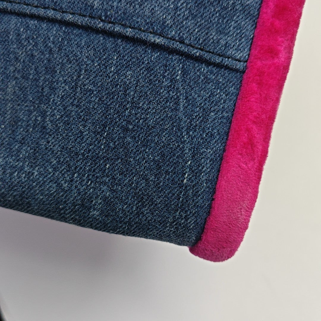 Fabric Shoulder Bag Blue