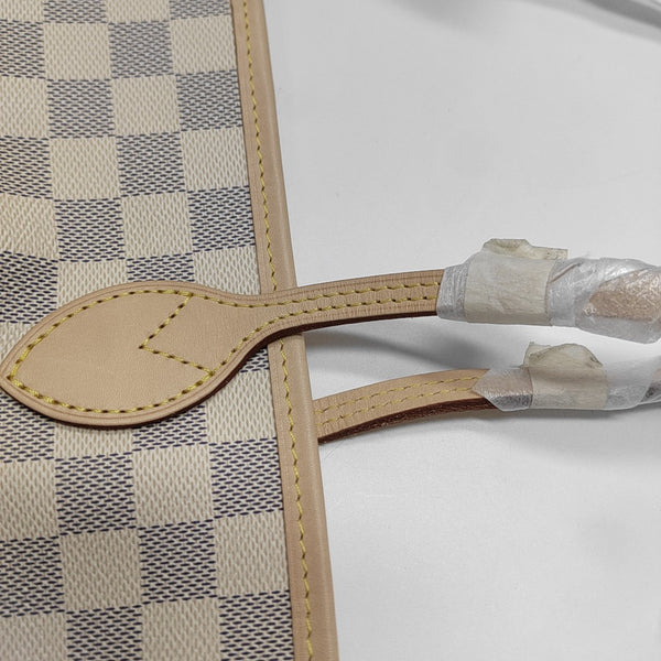 NEVERFULL MM Damier Azur Coated Canvas White
