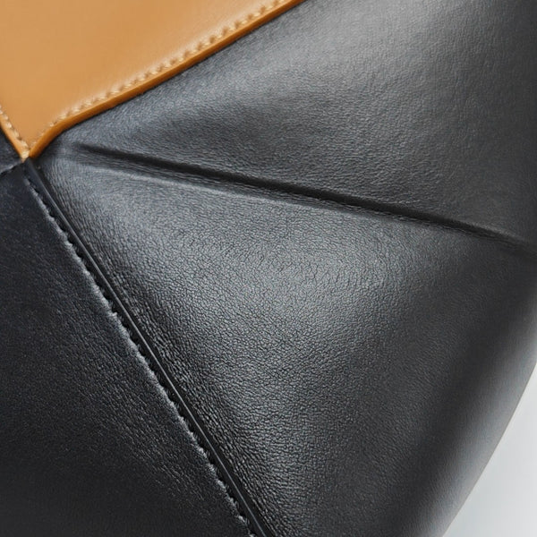 Puzzle Fold Mini Calfskin Black