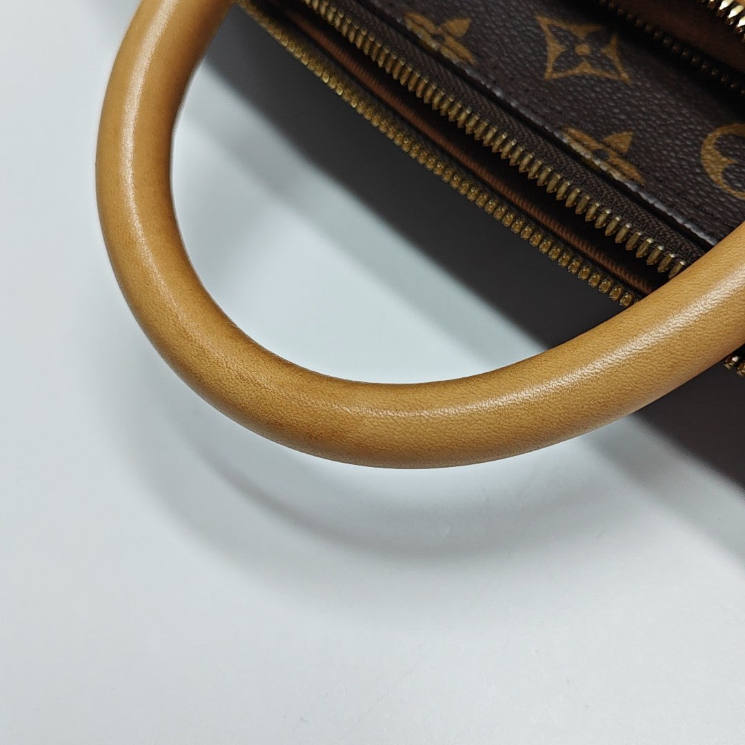 Monogram Coated Canvas Shoulder Bag Brown