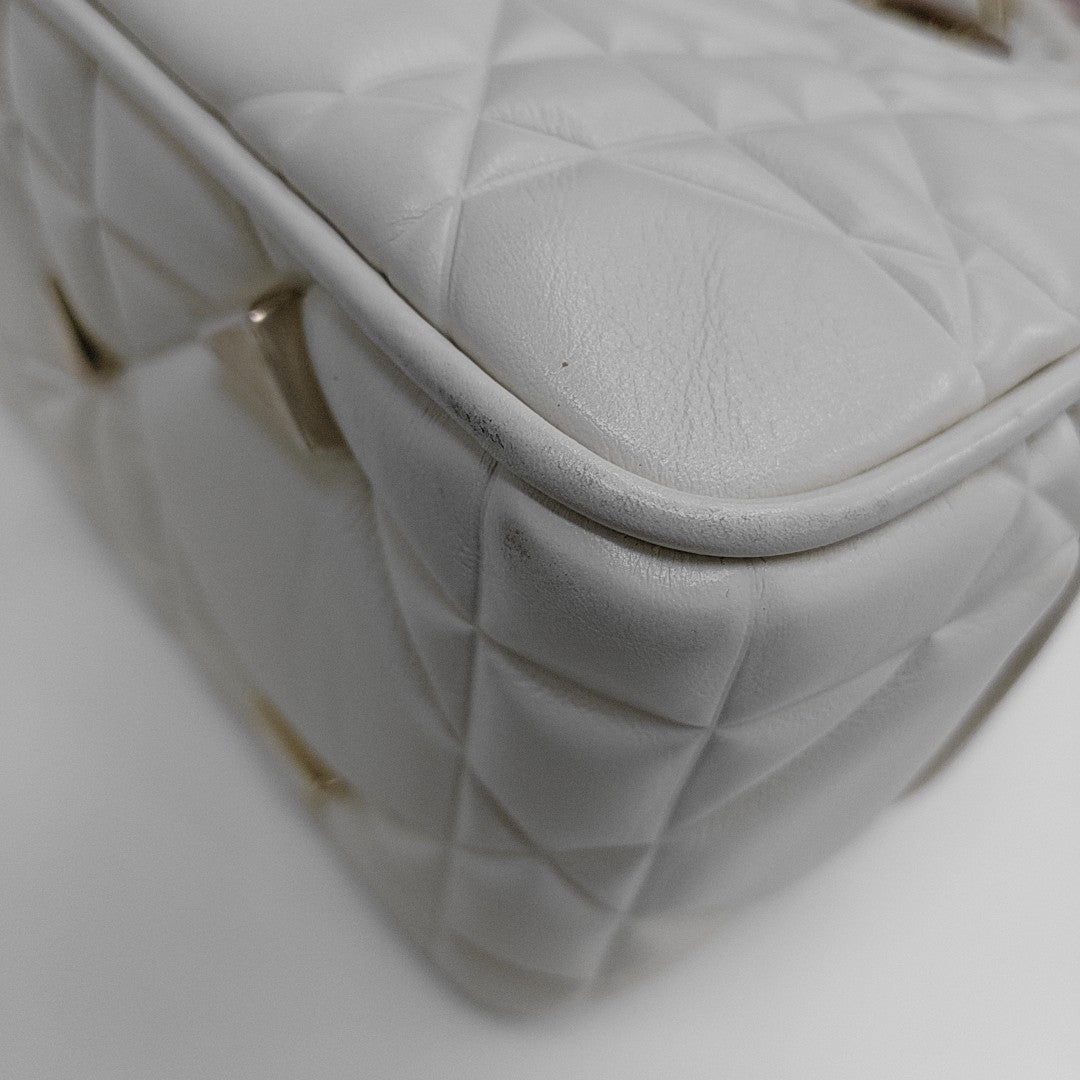 Lady 95.22 Medium Cannage Calfskin White