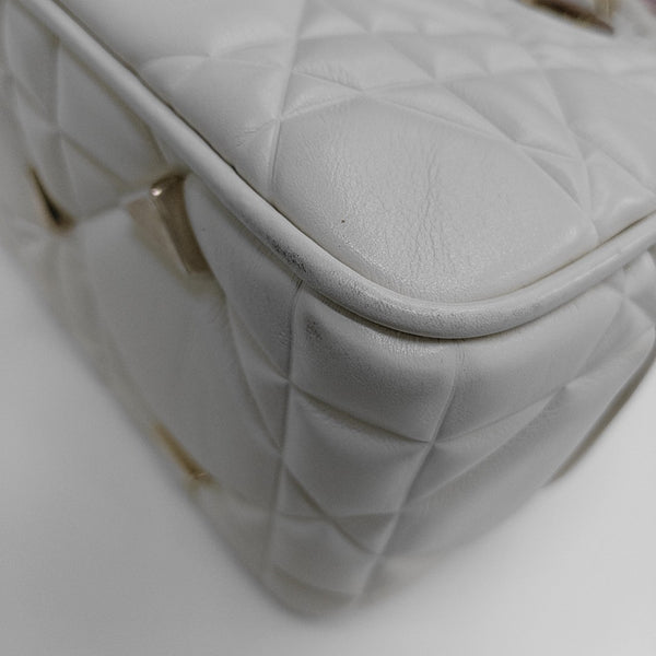 Lady 95.22 Medium Cannage Calfskin White