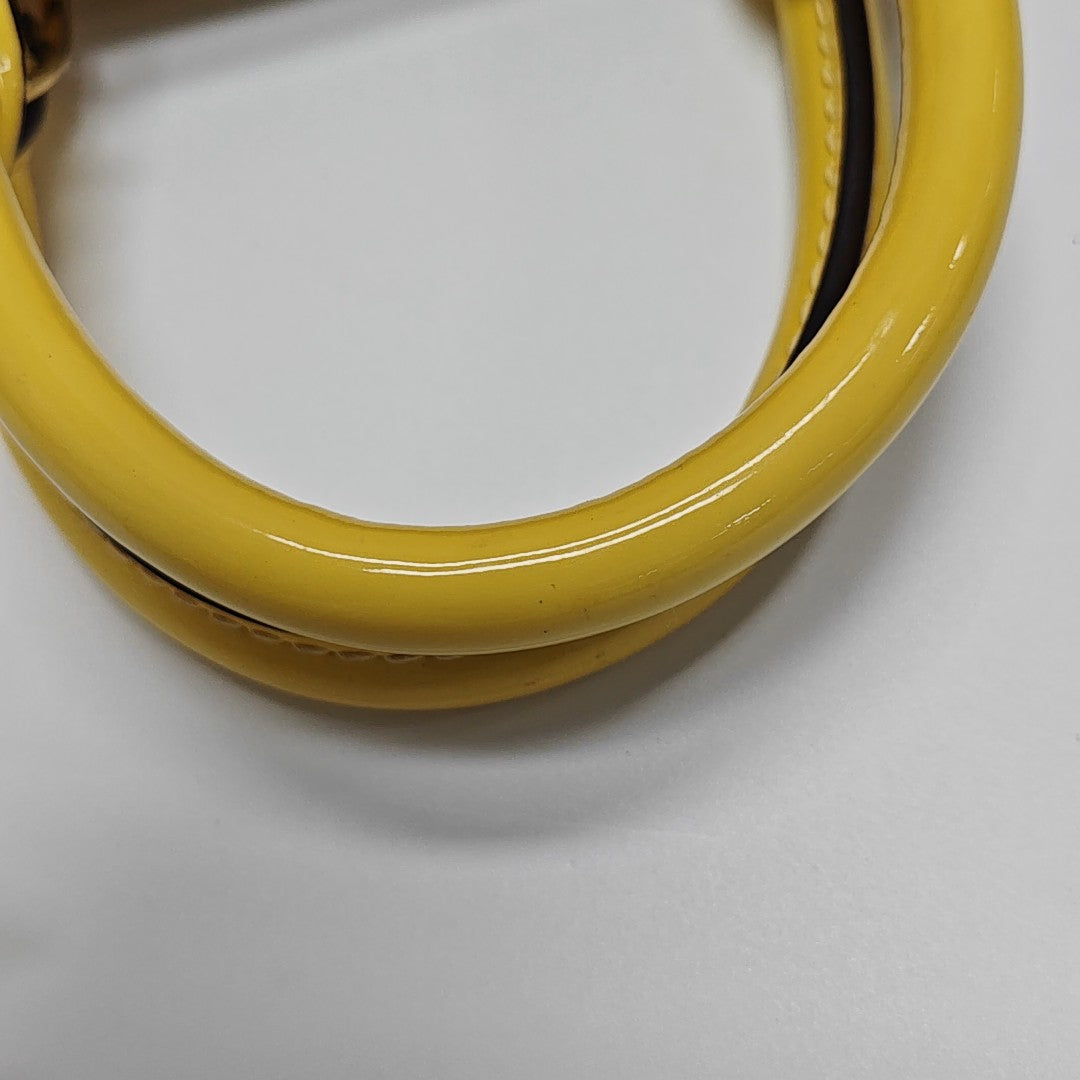 ALMA BB Monogram Patent Leather Yellow