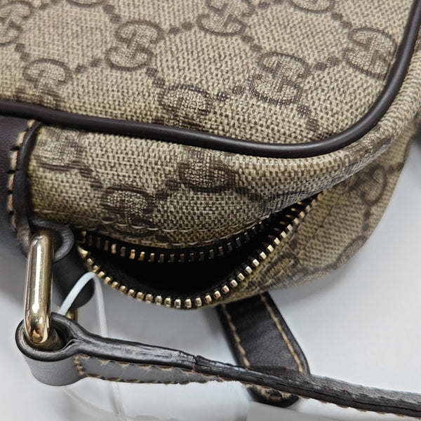 Monogram Coated Canvas Shoulder Bag Brown