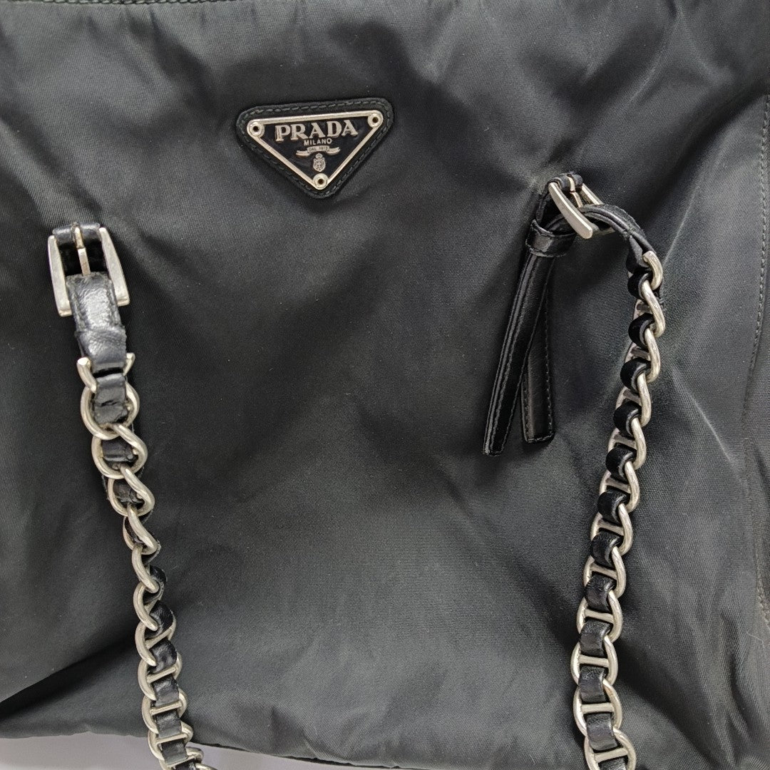 Nylon Shoulder Bag Black