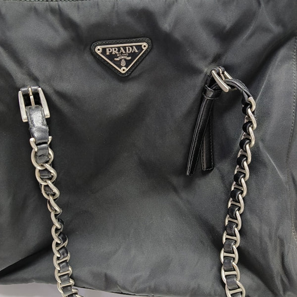 Nylon Shoulder Bag Black