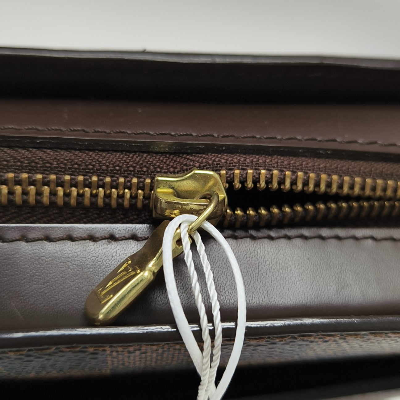 SAINT LOUIS Damier Ebene Coated Canvas Brown
