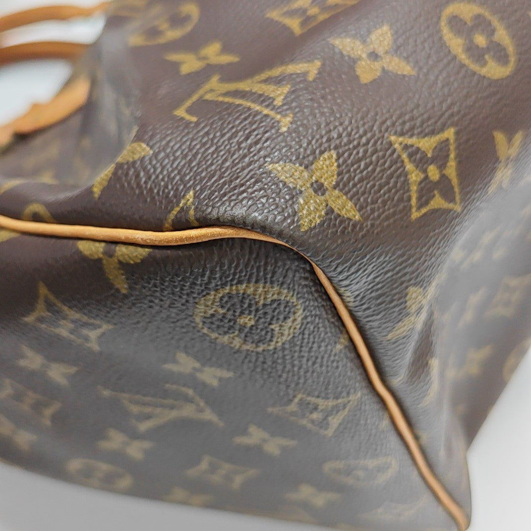 KEEPALL 45 Monogram Coated Canvas Brown