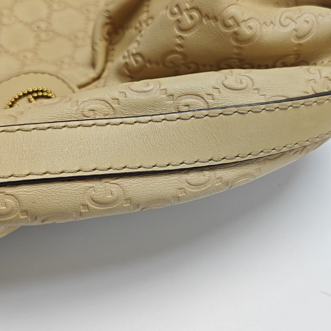 Sukey Monogram Calfskin Beige