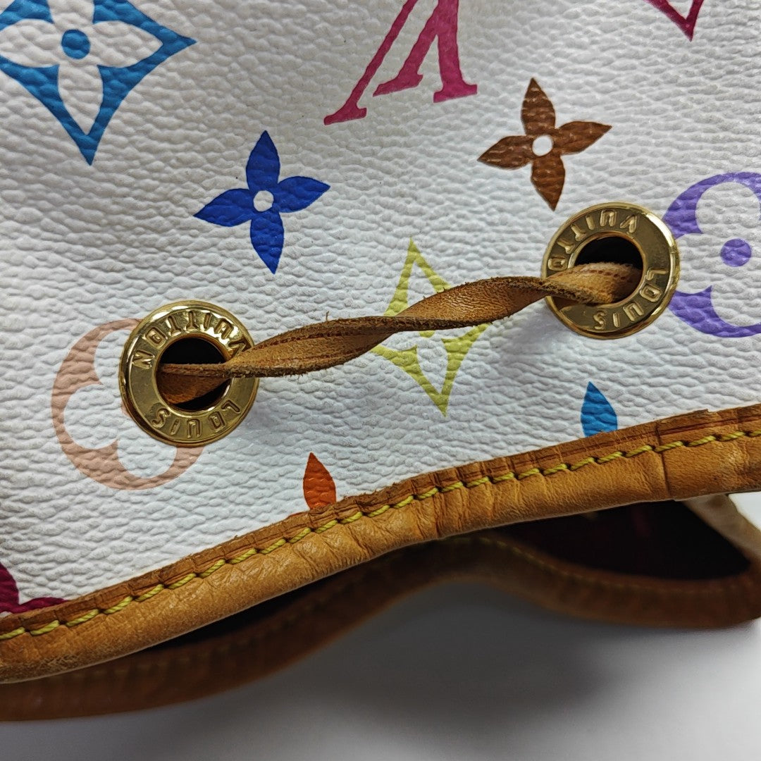 LV × TM NÉONOÉ MM Monogram Coated Canvas White