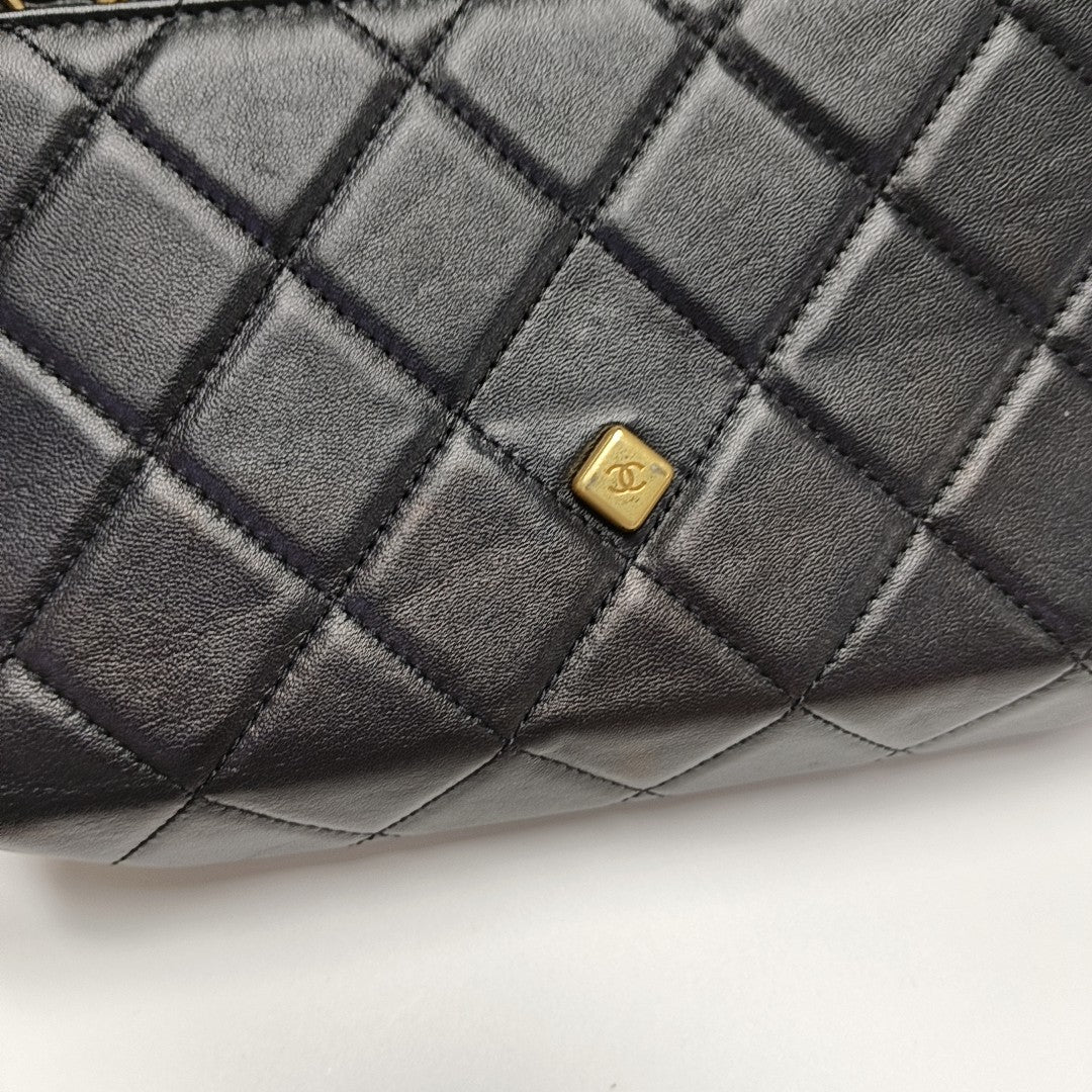 WOC Quilted Lambskin Black