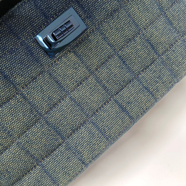 2.55 Quilted Canvas Blue