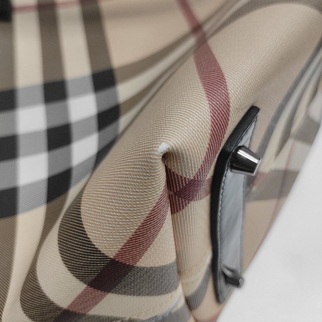 Coated Canvas Tote Bag Beige