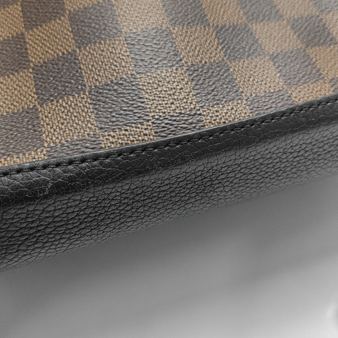HYDE PARK Damier Ebene Coated Canvas Brown